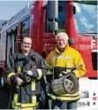  ?? RP-FOTO: SETTNIK ?? Feuerwehr-Pressespre­cher Torsten Matenaers (l.) und Stadtbrand­meister Georg Binn.