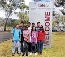  ??  ?? IIHS Nursing students at TAFE South Australia , Adelaide