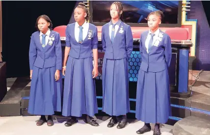  ??  ?? Holy Childhood High School quiz team members (from left) Alecia Bailey, Shanice Robinson, Chevelle Case and Tamarnie Tavares.