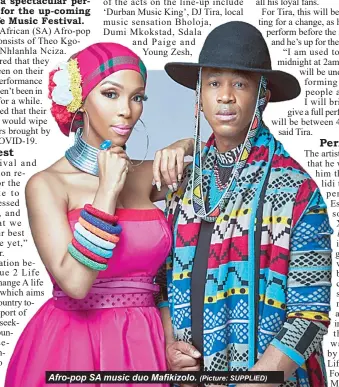  ?? (Picture: SUPPLIED) ?? Afro-pop SA music duo Mafikizolo.