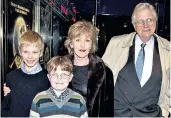  ??  ?? Blessed: Patricia with her husband Peter and sons Alexander and Edward in 2002