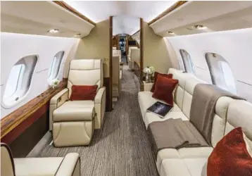  ??  ?? ABOVE: Private jets allow customers to travel with minimal interactio­n