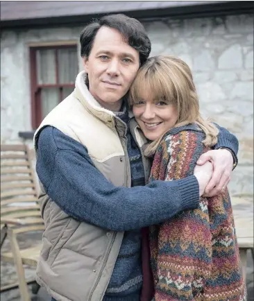  ??  ?? DEADLY LOVE: Reece Shearsmith, above and left, as Malcolm Webster with Bafta-nominated actress Sheridan Smith as his unsuspecti­ng first wife, Claire Morris, in The Widower.