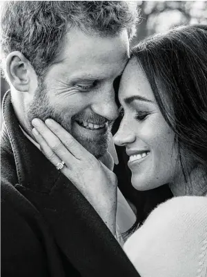  ?? BILD: SN/AP ?? Das Verlobungs­foto von Harry und Meghan.