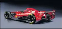  ??  ?? Ferrari’s design studio penned this gorgeous concept F1 car.