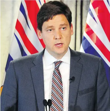  ?? — NICK PROCAYLO FILES ?? Attorney General David Eby “put on a master class of spin” Thursday while announcing a new ICBC rate structure, Mike Smyth writes.
