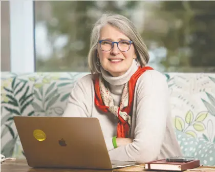  ?? JOHN KENNEY ?? Award-winning writer Louise Penny sits in the room of her Eastern Townships home where she writes her novels featuring Chief Inspector Armand Gamache of the Sûreté du Québec. Her novels have garnered internatio­nal success and been translated into multiple languages.