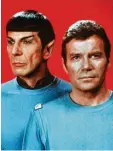  ?? Foto: dpa ?? Legendär: Leonard Nimoy als Mr. Spock und William Shatner als Captain James T. Kirk (rechts).