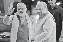  ?? BIPLOV BHUYAN/HT PHOTO ?? ■
In the second term, the Narendra Modi government has pushed key ideologica­l measures. The primary leader responsibl­e for it has been Amit Shah