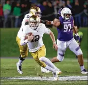  ?? CHICAGO TRIBUNE ?? Quarterbac­k Ian Book is set to lead Notre Dame in the highest-stakes college football game at Yankee Stadium since the Irish played Army in 1946.