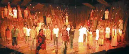 ?? —JONJON VILLAREAL ?? Tanghalang Pilipino’s “Himala, The Musical” (2003)