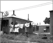  ?? (Ed Westcott via The New York Times) ?? An undated image provided by Ed Westcott shows housing at the K-25 plant in Oak Ridge, Tenn., which employed workers for The Manhattan Project at Oak Ridge, Tenn. The only residences available to Black workers were muddy “hutments” — 16-by-16-foot plywood structures without plumbing.