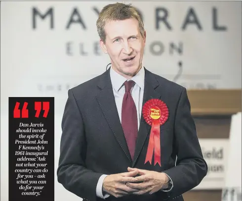  ??  ?? CHALLENGE: The new mayor of the Sheffield City Region Dan Jarvis will remain as Labour MP for Barnsley Central and use both platforms to push for a One Yorkshire devolution.