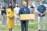  ?? THE CANADIAN PRESS ?? NDP Leader Jagmeet Singh and his party come into the election campaign with more than twice the money they spent in 2019. PAUL CHIASSON