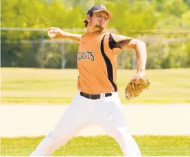  ?? MORNING CALL FILE PHOTO ?? Northampto­n pitcher Justin Aungst, shown in this file photo, went the distance on a seven-hitter against Limeport on Sunday night.