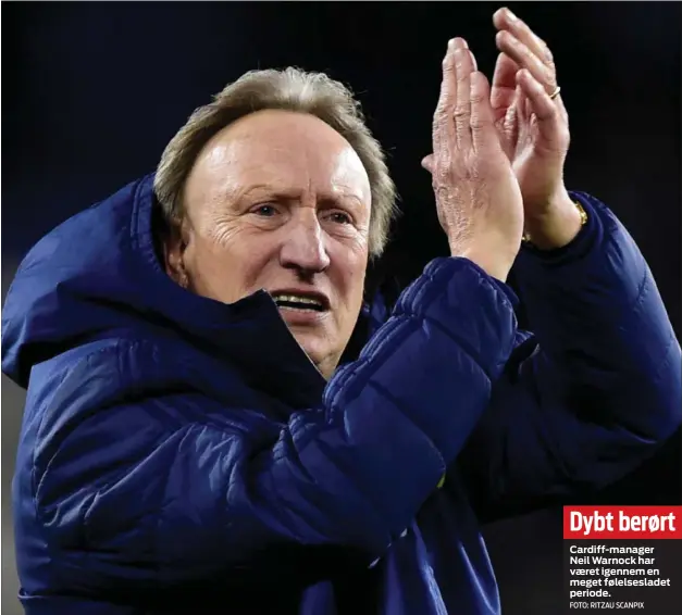  ?? FOTO: RITZAU SCANPIX ?? Cardiff- manager Neil Warnock har været igennem en meget følelsesla­det periode.