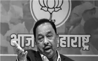  ??  ?? Union minister Narayan Rane recently sparked controvers­y by saying he wanted to “slap” Uddhav Thackeray