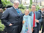 ??  ?? i David Morgan-Hewitt and Sarah and Christophe­r Hope at the Castle of Mey Trust Patrons Party held at the Goring Hotel