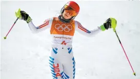  ??  ?? La estadunide­nse Mikaela Shiffrin