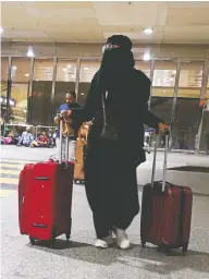  ?? Hamad I mohammed / reuters FILES ?? In the past, women in Saudi Arabia had to have permission from a male relative to leave the country. Since August, women can travel abroad and get a passport without a guardian’s permission.