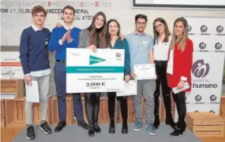  ?? ABC ?? Los jóvenes ganadores de los premios que otorga la Fundación Máshumano al emprendimi­ento social joven 2018