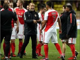  ?? (Photos Jean-François Ottonello) ?? Leonardo Jardim savoure le plus large succès de l’histoire de l’ASM face à l’OM.