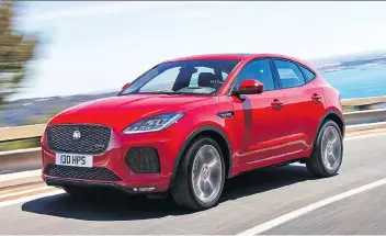  ?? PHOTOS: JAGUAR ?? Jaguar’s E-Pace is one of the most visually appealing CUVs on the market.