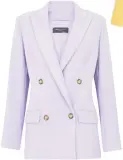  ??  ?? Double breasted long line blazer, £59, M&S Collection