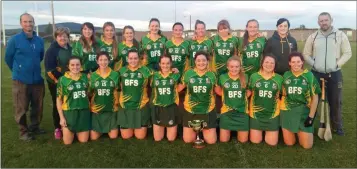  ??  ?? The Knockanann­a Senior camogie team pictured after their clash with Carnew.