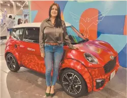  ?? FOTO: ELIZABETH MEZA ?? El siguiente año se lanzará un nuevo modelo de vehículo electrico.