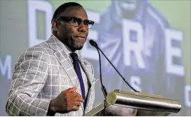  ??  ?? Vanderbilt coach Derek Mason, with the team coming off a bowl season with several impressive victories, says, “We feel like we’re in the midst of a renaissanc­e.”