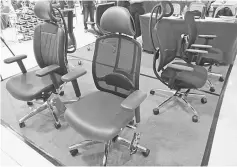  ??  ?? Wagner Orthopedic Chairs by RBM Group on display at Bintang Megamall.