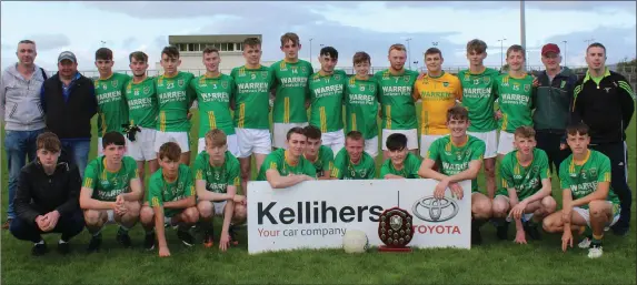  ?? Castlegreg­ory football team who won the final of the Kellihers Toyota Tralee Central Region Div. 3 Minor football competitio­n. ??