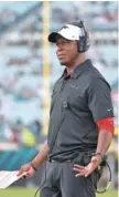  ?? AP FILE PHOTO/PHELAN M. EBENHACK ?? The Atlanta Falcons have named defensive coordinato­r Raheem Morris, pictured, interim head coach after firing Dan Quinn.