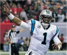  ??  ?? KEVIN C. COX/GET TY IMAGES Quarterbac­k Cam Newton figures to be front and centre when the Carolina Panthers host San Francisco on Sunday.