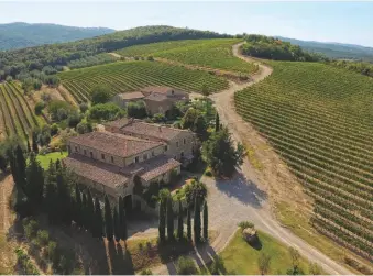  ??  ?? Below: vineyards at Capanna di Cencioni