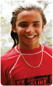  ?? Photo: BADFish ?? Athlete: Malakai Martínez Sport: SurfingAge: 17About:Powerful, young surfer as comfortabl­e in big waves as he is making airs off smaller slopes. Loves family, school and of course, surfing.