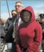  ?? GENE WALSH — DIGITAL FIRST MEDIA ?? Cherie Amoore arrives at District Justice District Justice William Maruszczak’s office for her arraignmen­t in connection to the kidnapping of a 7-week-old at the King of Prussia Mall.