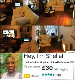  ??  ?? UNDER INVESTIGAT­ION: ’Shelia’ and her advert for the £500k flat