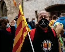  ??  ?? Alain, un manifestan­t catalanist­e