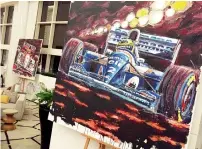  ?? —Supplied photos ?? Armin Flossdorf will hold action painting sessions in front of the public, creating a colourful painting of a legendary grand prix car or an important moment in the sport’s history, in just a few hours.