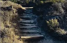  ?? PHOTOS BY PATRICE VECCHIONE — MONTEREY HERALD CORRESPOND­ENT ?? “The trails themselves are mostly narrow strips reminding me of holloways, centurieso­ld sunken pathways prevalent in Europe but elsewhere too.”