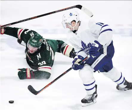  ?? HANNAH FOSLIEN/THE CANADIAN PRESS ?? Winger Zach Hyman returns to the Toronto Maple Leafs’ lineup on Saturday night against the Florida Panthers after serving a two-game suspension for a late hit on Boston Bruins defenceman Charlie McAvoy. Hyman says the ban “felt like a month.”