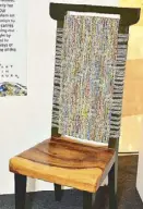  ??  ?? Wilhelmina­Garcia’sMountainC­hair, which was inspired by the mountains she climbed: Mt. Makiling, Mt. Cristobal, Mt. Batulao and Mt. APO. The wood used for this chair is from the acacia tree uprooted from their farm during a typhoon.