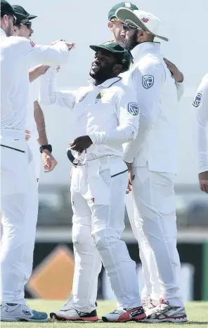  ?? PICTURE: EPA ?? HE’S BACK: The Lions will have South African batting, and fielding, star Temba Bavuma, centre, in their team when they take on the Titans tomorrow night at SuperSport Park.