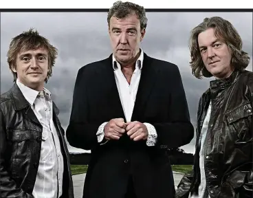  ??  ?? Driving force: Richard Hammond, Jeremy Clarkson and James May