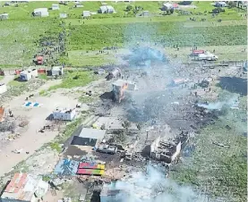  ?? AP ?? Desastre. Imagen de la explosión que destruyó el polvorín en México.