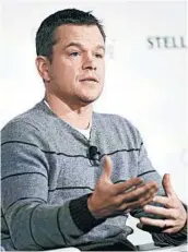  ?? CHRIS PIZZELLO/INVISION 2016 ?? Matt Damon and his family have been staying in the Dalkey suburb of Dublin during lockdown in Ireland.