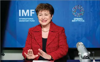  ?? ?? IMF managing director Kristalina Georgieva