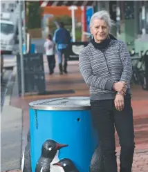  ??  ?? Zvoni’s Barber Shop owner Linda Murphy at Penguin is sick of empty words.